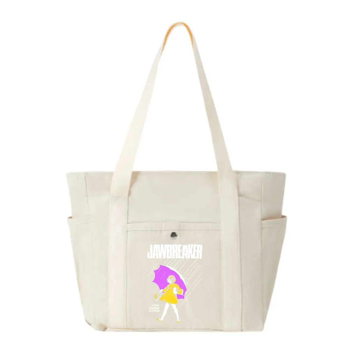 

Girl with Purple Umbrella Unisex Multi-Pocket Shoulder Bag Minimalist Versatile Crossbody Bag