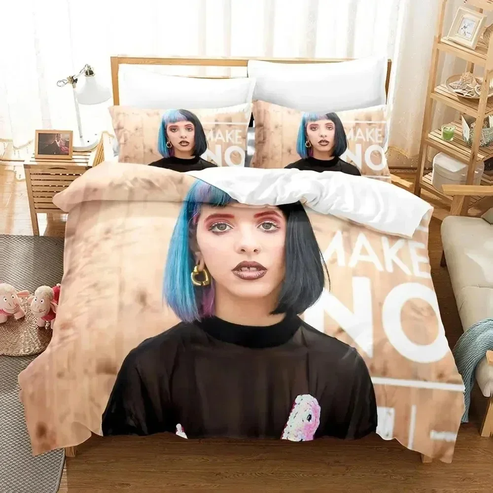 3D Print Singer Melanie Martinez Bedding Set Printed Bed Set With Pillowcase Duvet Cover Soft Queen King Size Bedclothes Home