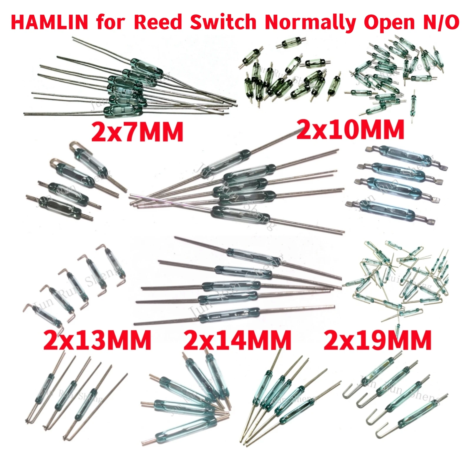 Original HAMLIN for Reed Switch Normally Open N/O 2 * 14mm 7mm 10mm 13mm 19mm Magnetic Conversion Sensor Induction Switch