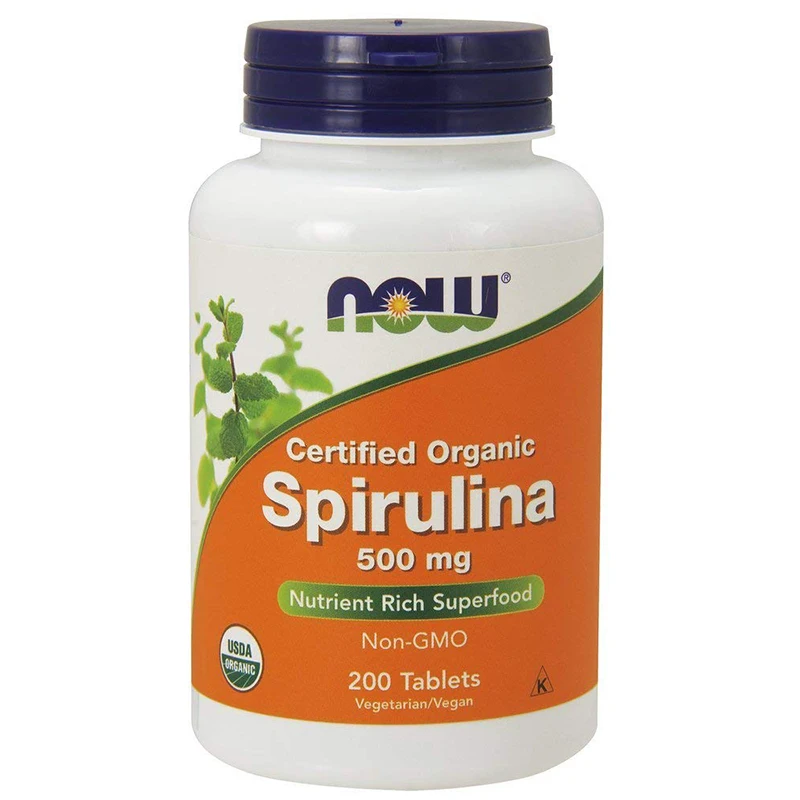 

Spirulina 500 mg Nutrient Rich Superfood Non-GMO 200 Tablets