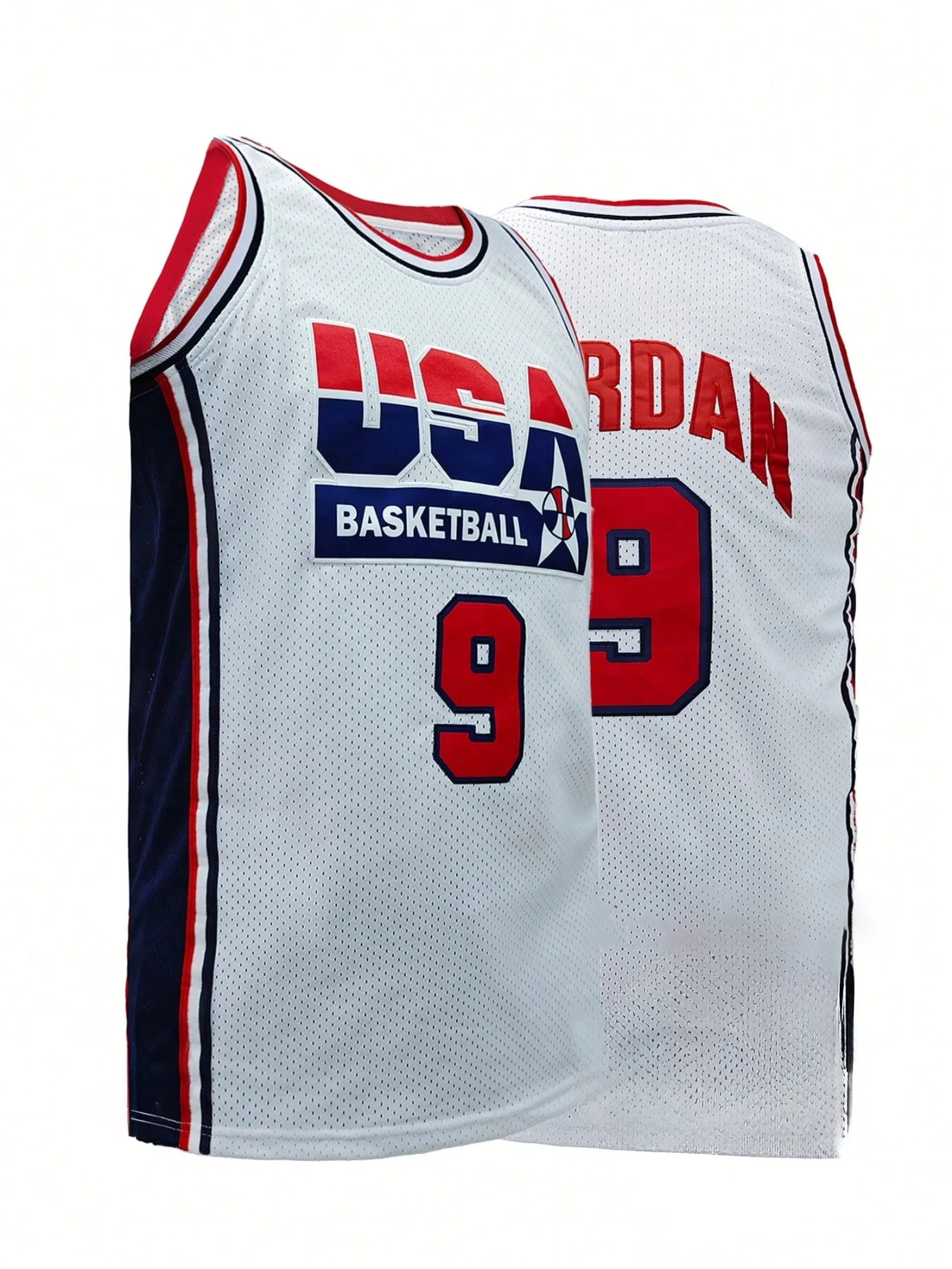 Herren Sommer Mode Ärmelloses T-Shirt Basketball Trikot Weste USA Basketball Nummerndruck Sport Atmungsaktives Tanktop – Detail 1