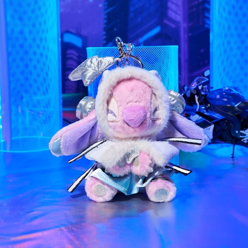 Sac à dos en peluche d'ange, série Cyber Stitch authentique, porte-clés décoratif, Design réfléchissant, cadeau de vacances