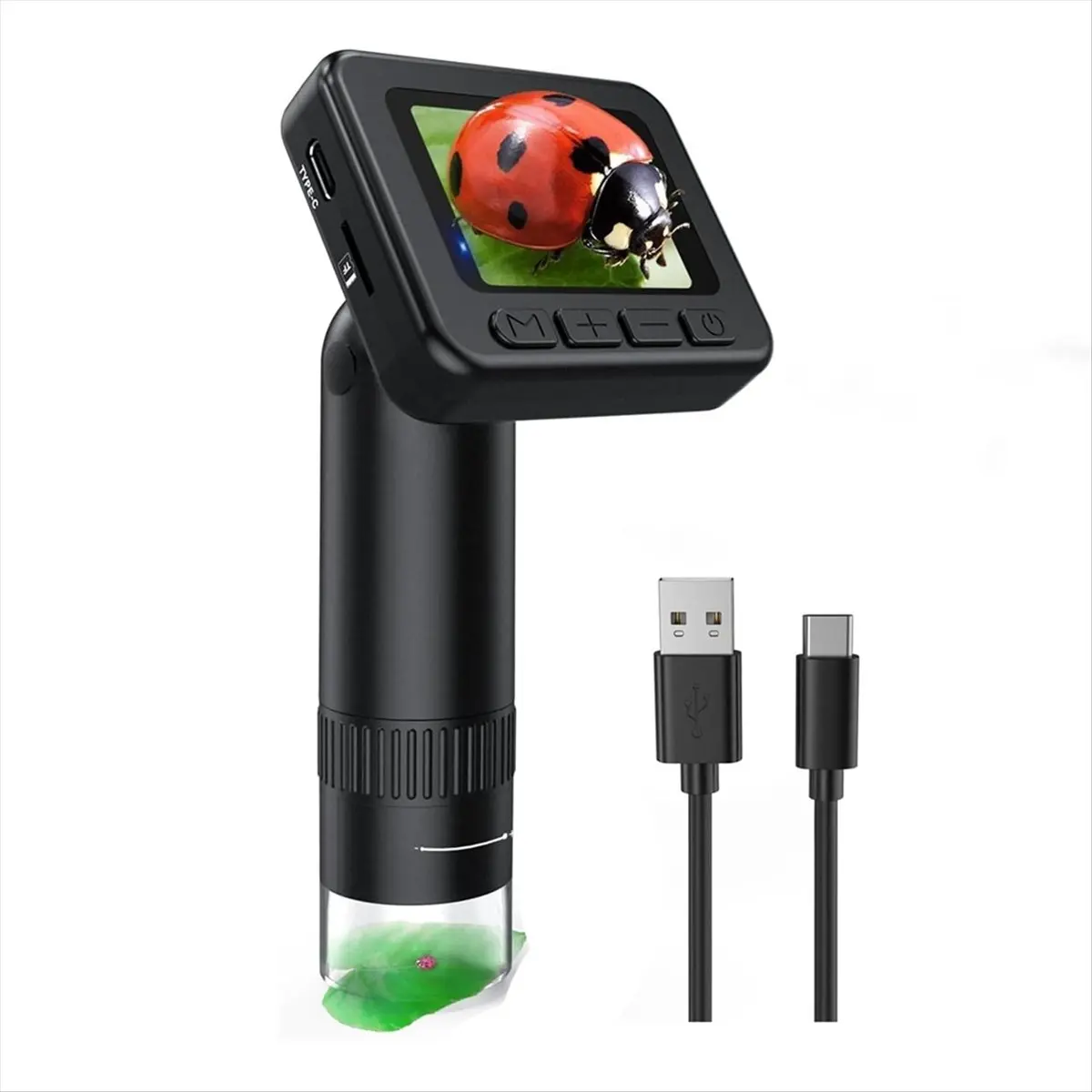 L63A 1080P Digital Video Microscope for Kids 50X-1000X Magnification 2 Inch IPS HD Screen,Perfect Science Kit Gift for Kids