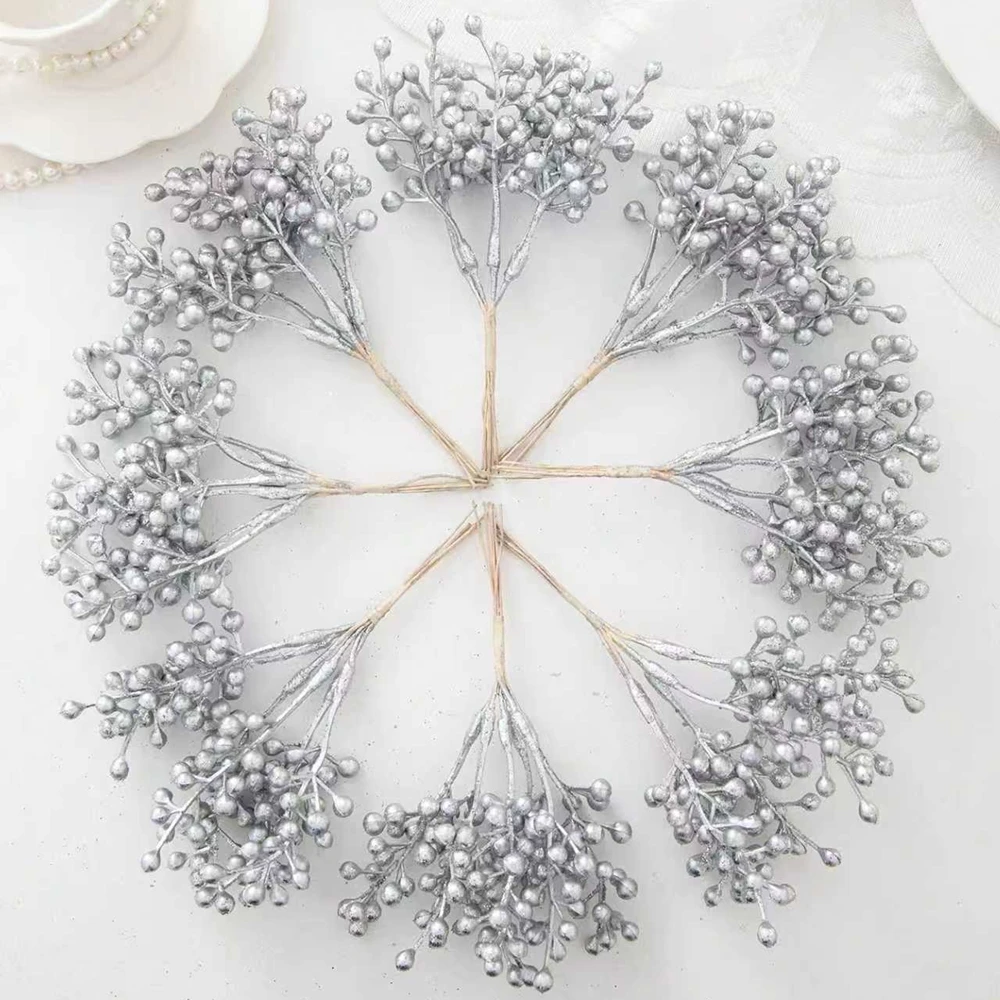 1/5 Stück künstliche Blumen Pflanzen Home Room Weihnachtsbaum Hochzeitsdekoration Brautaccessoire Ausverkauf künstlerische Tischarrangements – Detail 5
