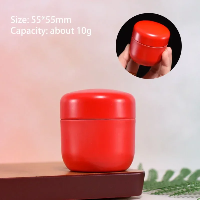 Portable Small Tin Can for Business Trip, Tinplate Tea Storage Jar, Round Sealed Tea Packaging Box, Household