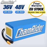 ChamRider Ebike 48v Battery Pack 36v 10ah 20ah 30ah 18650 30A BMS Cells Lithium Battery Pack For Electric Scooter Fast Delivery