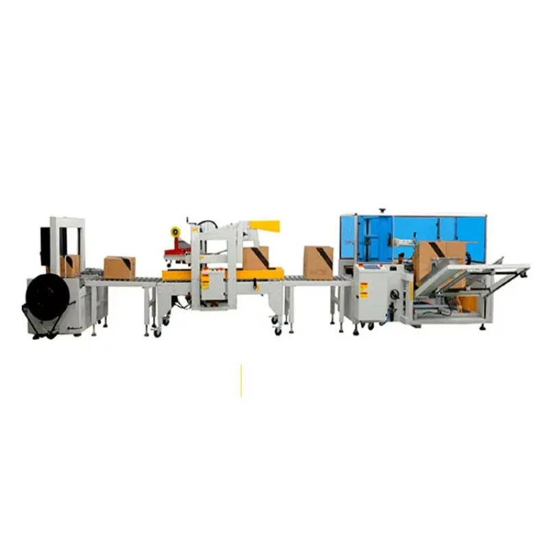 2025Shunyin Automatic Carton Box Sealing Strapping Packing Line Machine