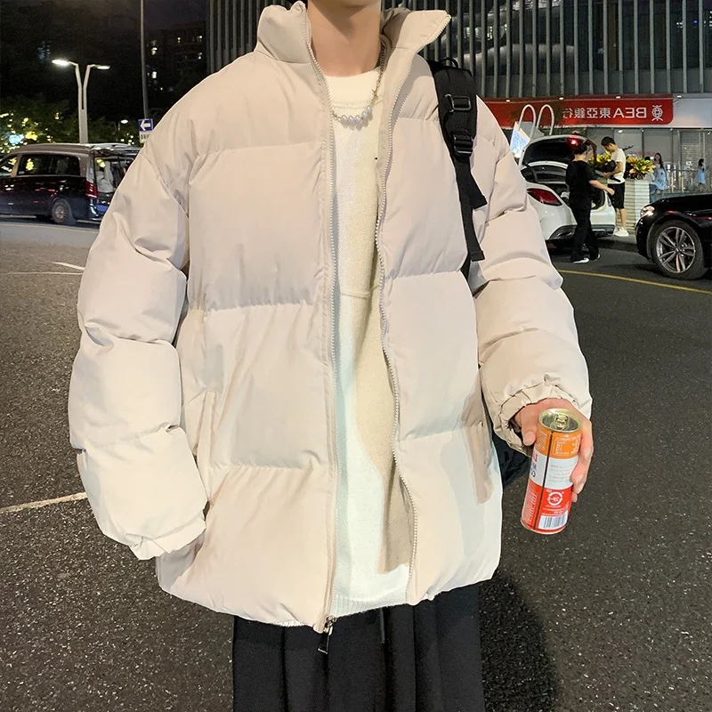 

Японская многоцветная мужская хлопковая куртка-пуховик в японском стиле, новинка зимы 2024, свободный крой, модный бренд INS, хлопковое пальто для пар