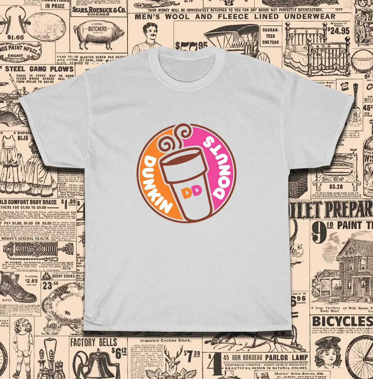 New Dunkin Donuts Logo Men's T-Shirt American Size S-5Xl T-Shirt