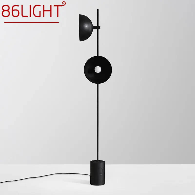 

86LIGHT Modern Vintage Marble Floor Lamp Nordic Creative Simple LED Black Standing Light for Home Living Room Hotel Decor