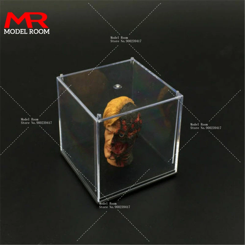 1/6 Scale Head Sculpt Transparent Display Box Plastic Dust Proof Storage Case for 1/6 Soldier Head Carving Model