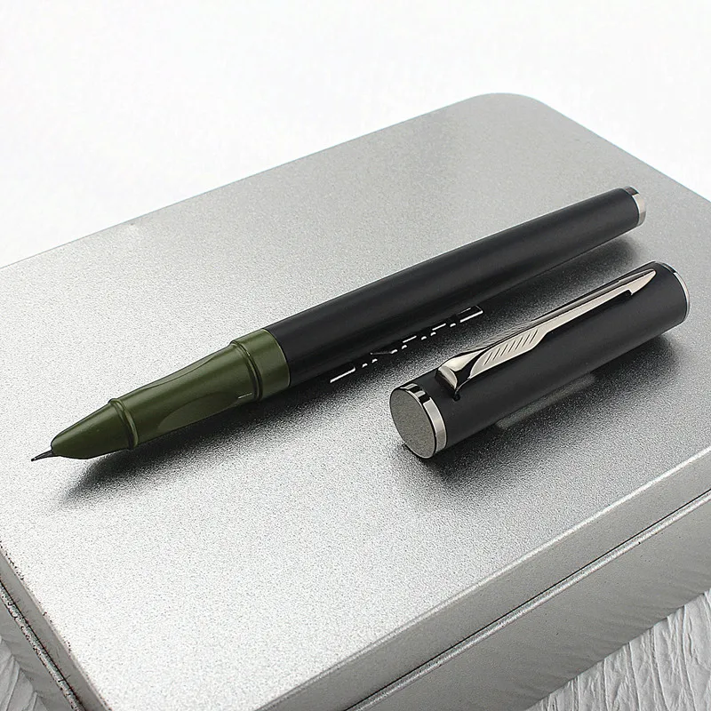 Business Posture Correction Matte Black 5066 Fountain Pen EF Nib Metal Frosted Stationery School Office Supplies Ink Pens