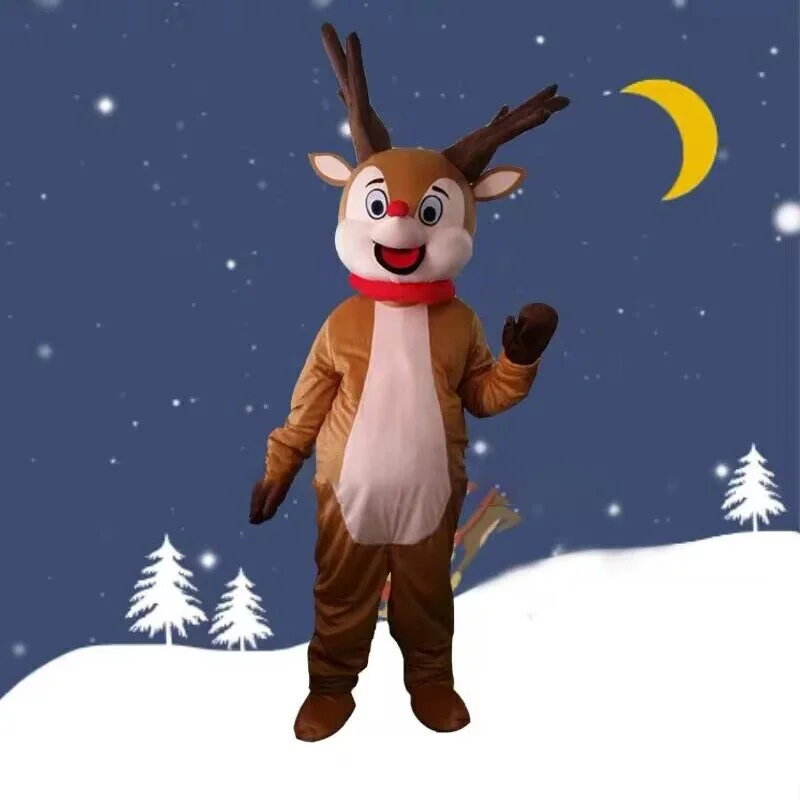 Christmas Cartoon Mascot Costume Santa Claus Reindeer Costume Adult Walking Suit Santa Tree Snowman Elk Cosplay Dressing Props