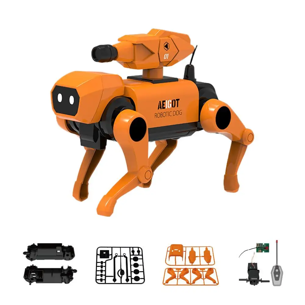 KI-gesteuerter intelligenter Roboterhund mit Fernbedienung, Sprachsteuerung, interaktiver Funktion, programmierbarem bionischem Tanz- und Spielzeug-Hundebegleiter
