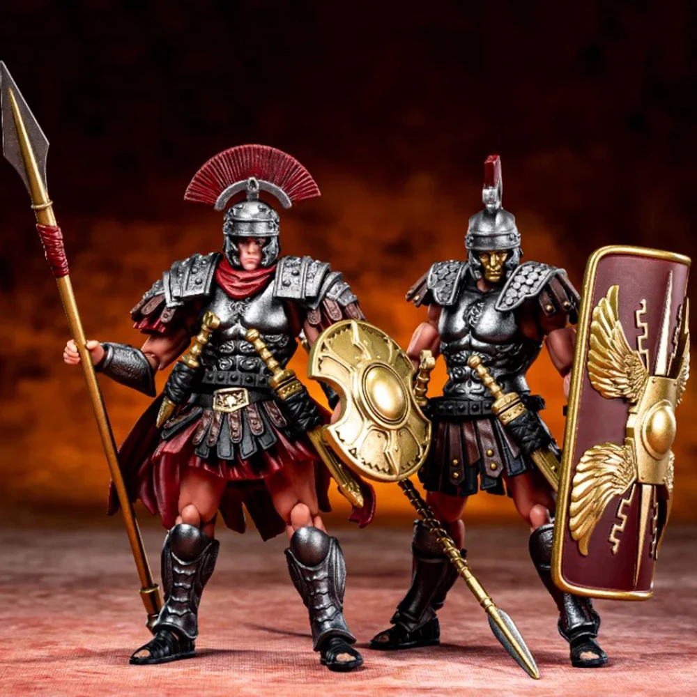 Joytoy Antikes römisches zehntes Legion-Sammlerstück, 5-Personen-Actionfiguren-Set, mobiles Soldatenmodell im Maßstab 1:18, Spielzeug für Erwachsene