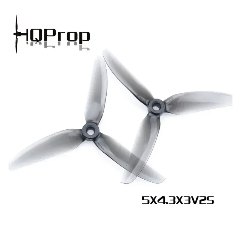 10 أزواج (10CW + CCW) HQPROP 5X4.3X3V2S 5043 V2S 3-Blade Propeller (لون عشوائي)