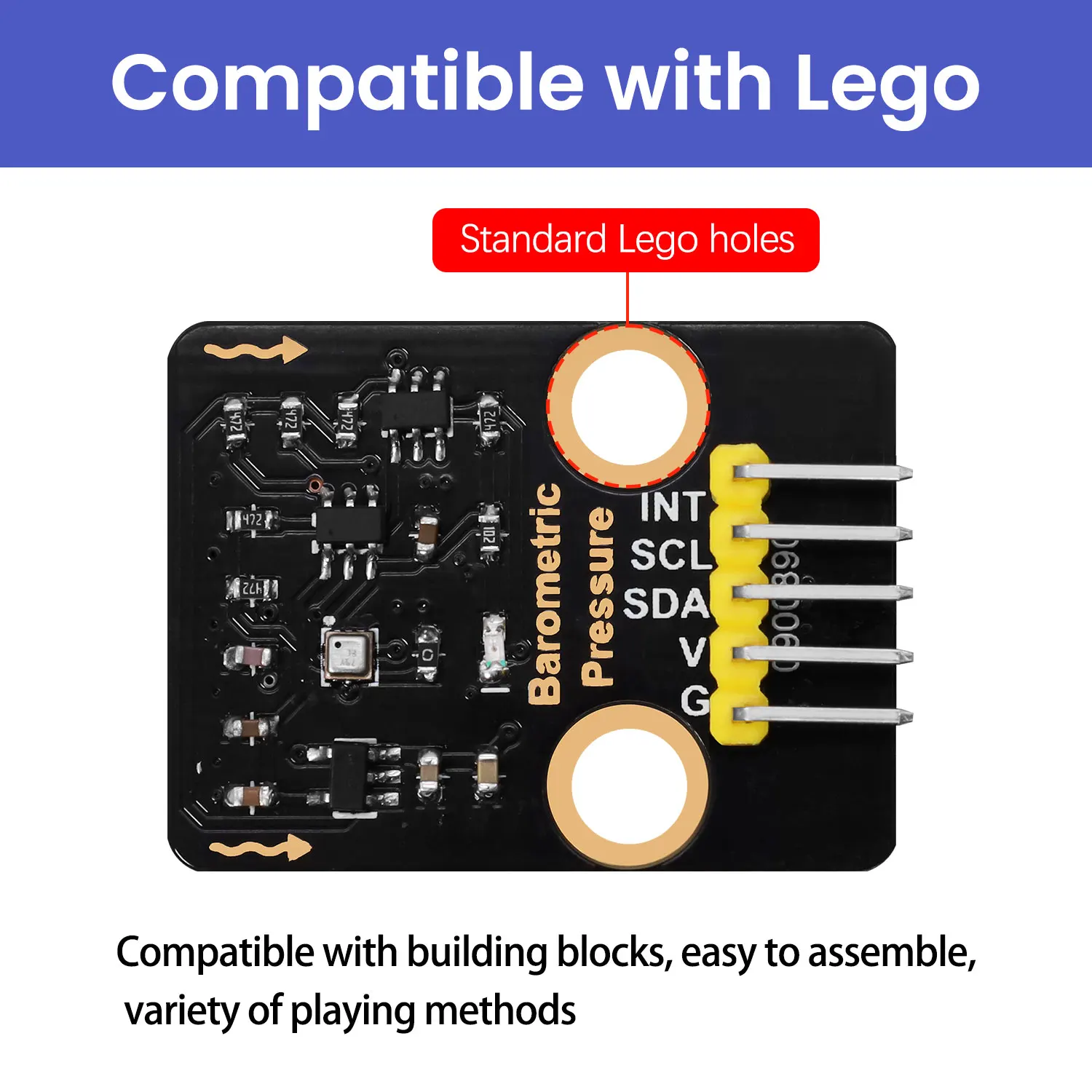 1 PC BMP388 Air Pressure Sensor DIY Electronic Building Blocks Compatible With Arduino Raspberry Pi For Weather Monitoring