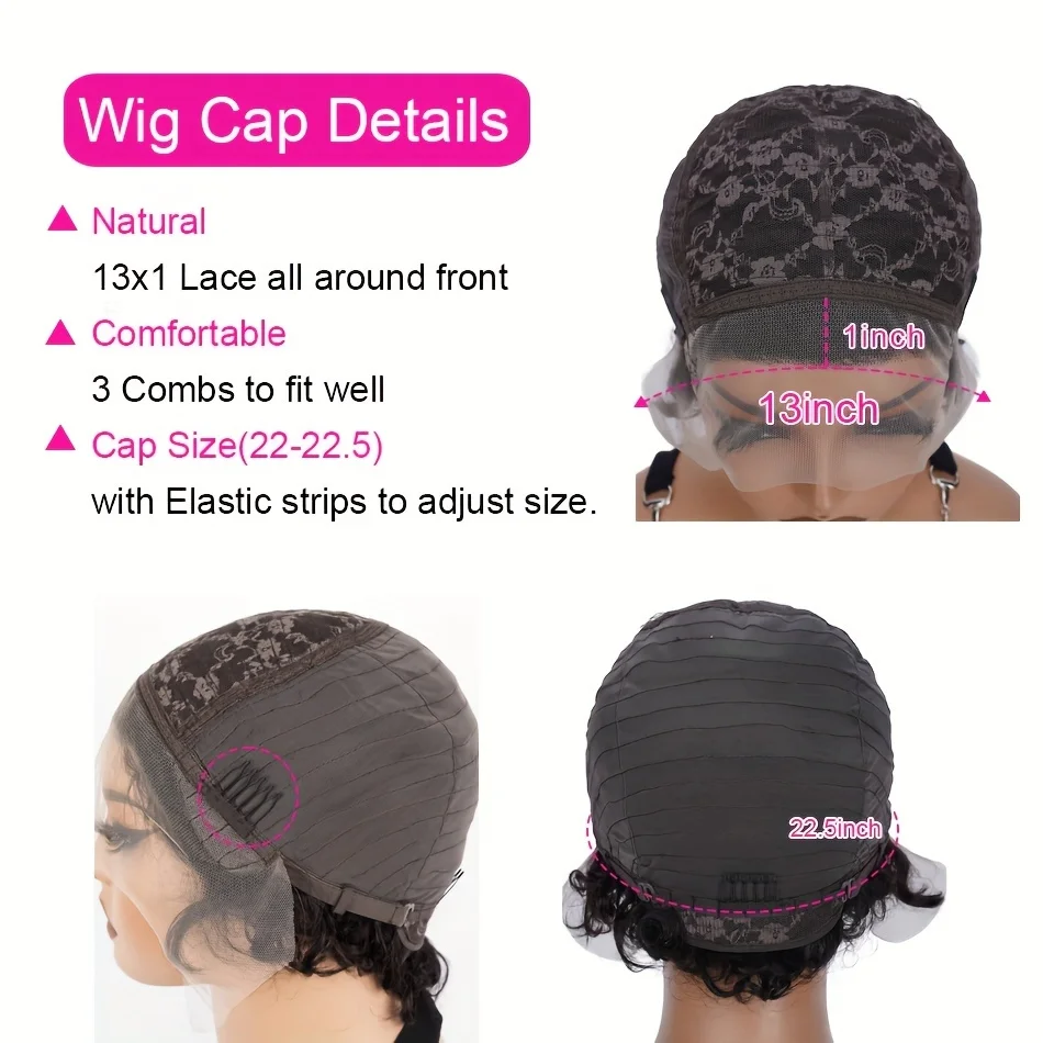 6 بوصة الدانتيل الجبهة عابث قطع شعر مستعار مع شعر بشري مجعد قصير البرازيلي عابث قطع شعر مستعار باروكة من شعر طبيعي 13X1 الدانتيل شعر مستعار أمامي #5