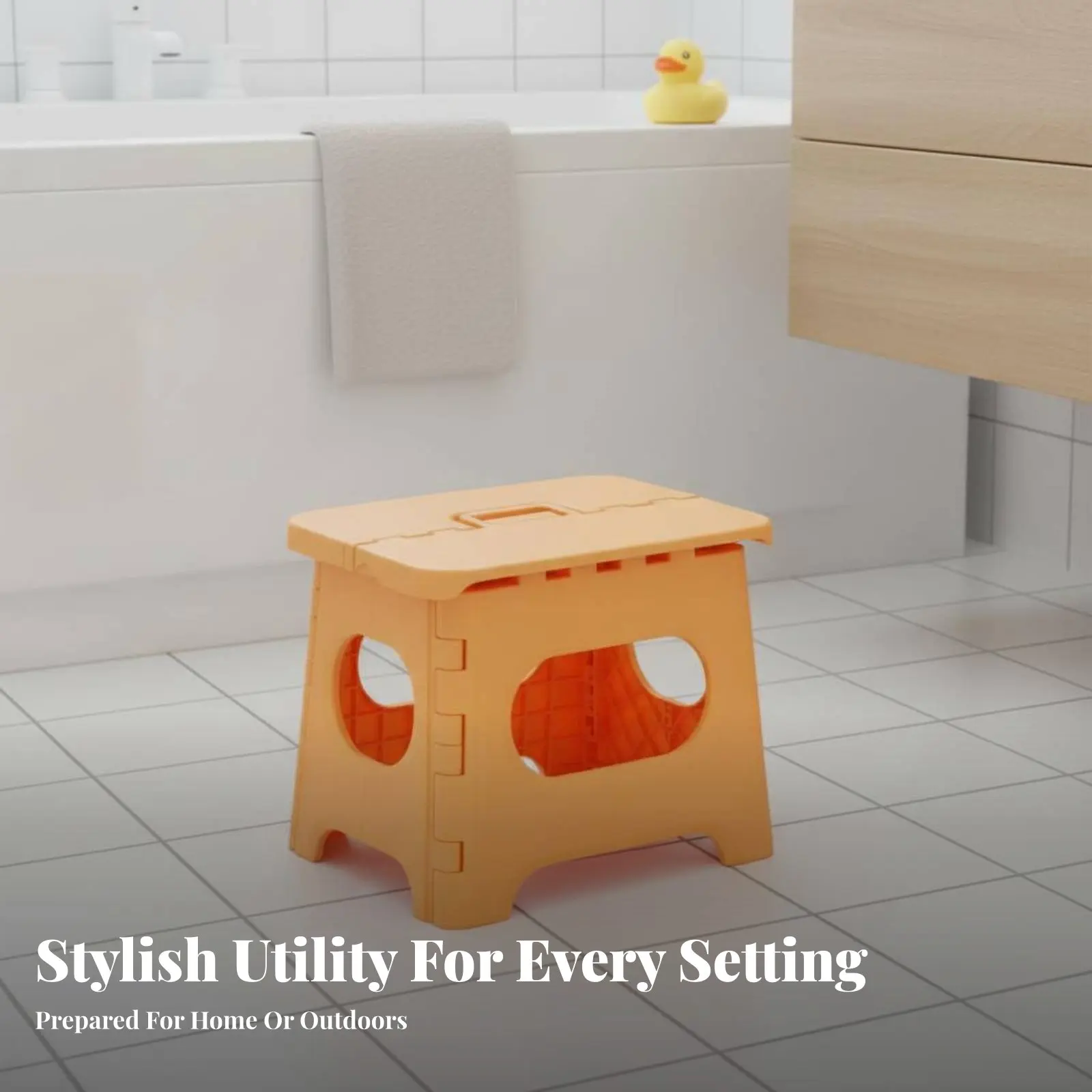 

Foldable Plastic Stool Foldable Foldable Step Stool Space-Efficient Storage Non-Slip Surface for Children, Bathroom, Home