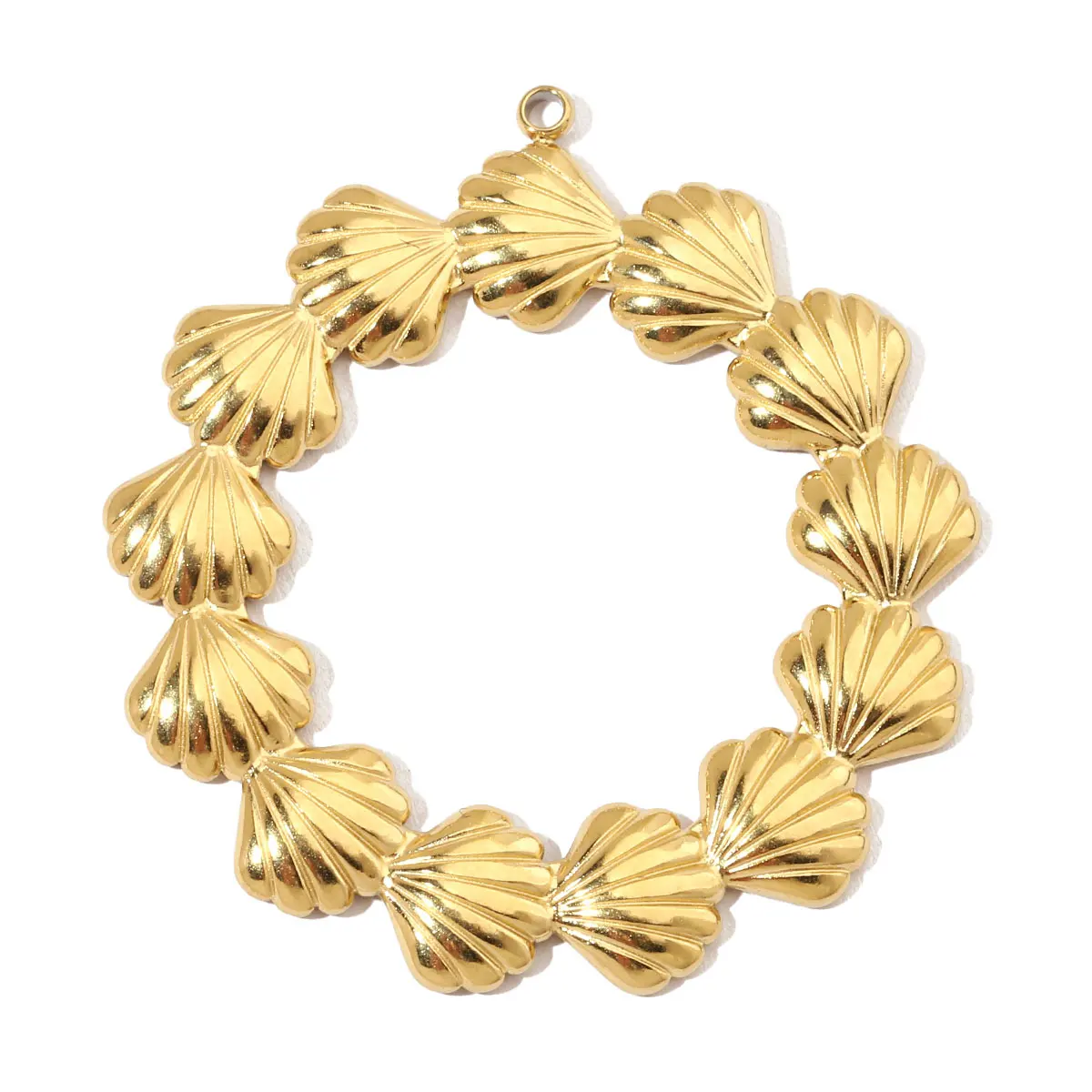 3pcs/Lot French Retro Shell Circle Stainless Steel Diy Charms Women Starfish Earring Necklace Pendant Heart Sun Jewelry
