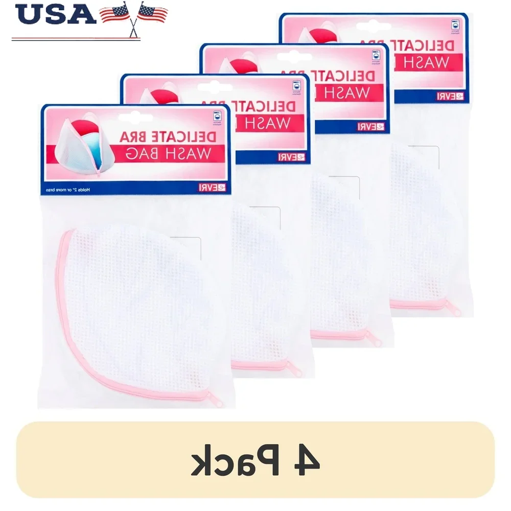 

4 Pack Delicate Laundry Bags Bra Wash Bag Protects Delicates Machine Wash Safe Prevents Stretching Fading