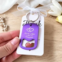 20-100pcs Personalized Engraved Keychains Bottle Opener Wedding Favors Gifts For Guests Party Baptism Custom Souvenir Company 4