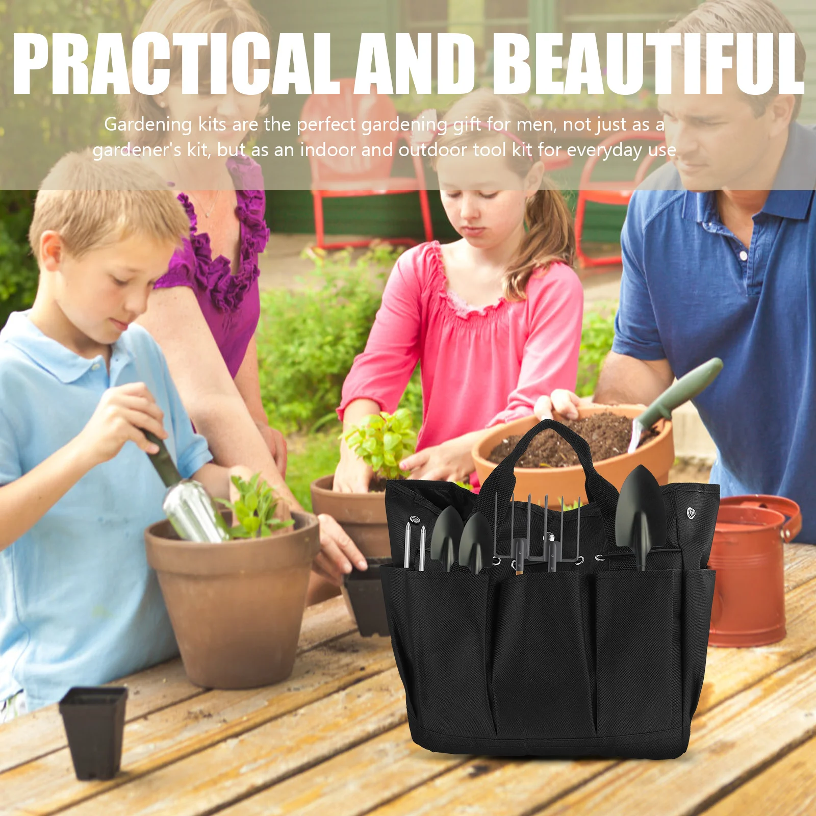 

Large Capacity Oxford Fabric Gardening Tool Garden Storage Organizer Multiple Pockets Durable Tote Bag For Gardeners Maintenance