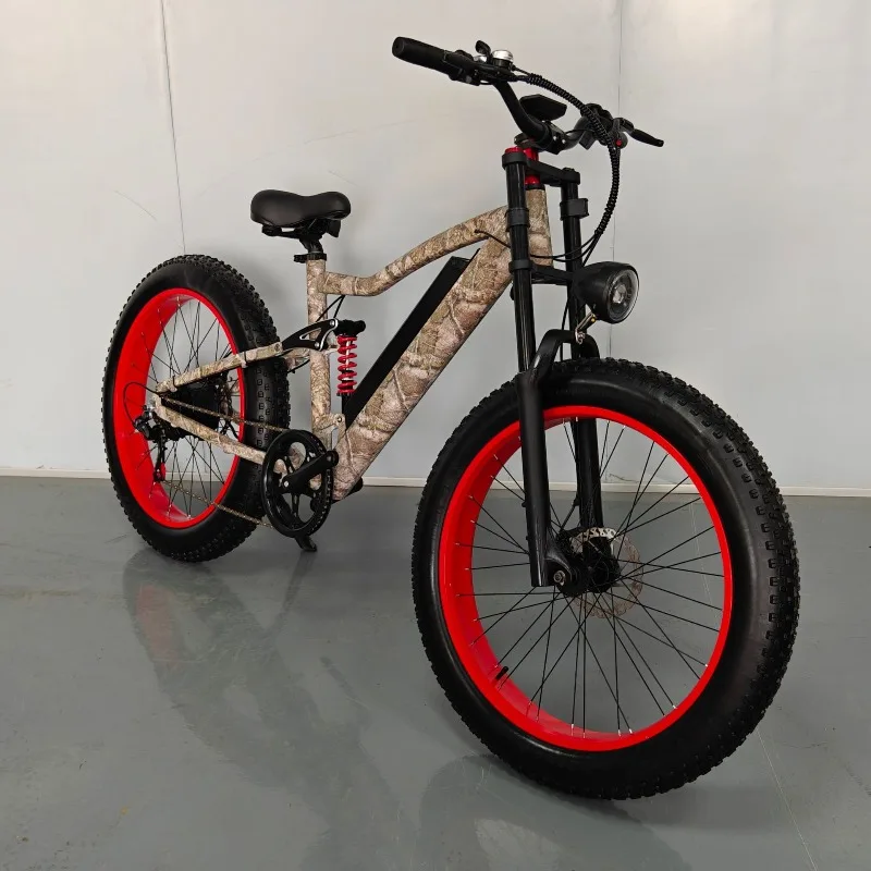 26 inch X1 Electric Assist Bicycle with Wide Tires for Snow and Sand Terrain