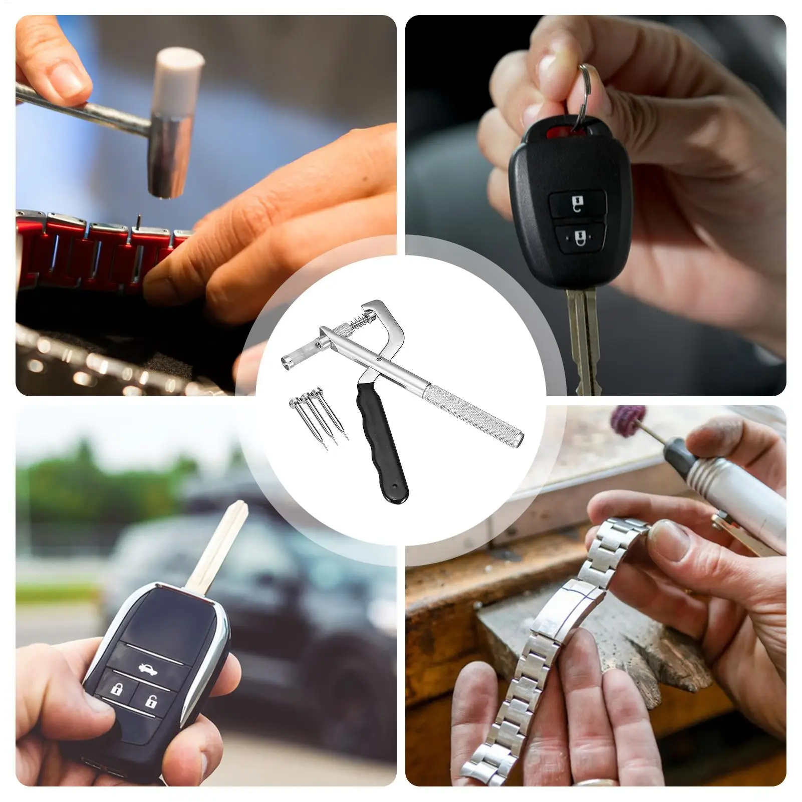3-Pin Key Cutter Pliers Foldable Car Key Extractor Removal Tool Ergonomic Grip for Locksmith Auto Motorcycle RV Truck Repair