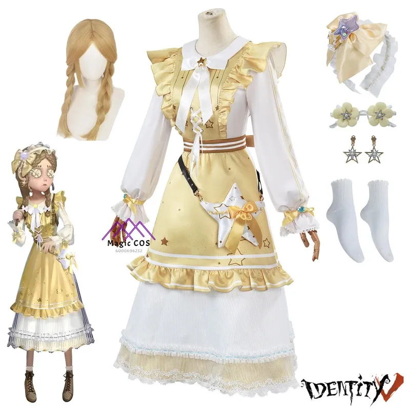 

Game Identity V Toy Merchant A Glimmer of Light Cosplay Costume Wig Dress Cute Lolita Suit Anime Clothes Halloween Role Playing