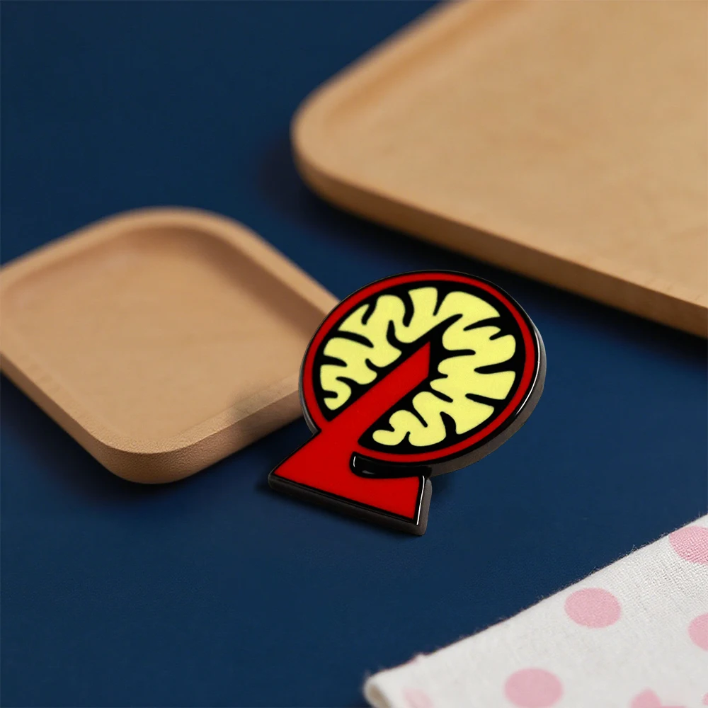 Brain L Logo Brosche, Lobotomy Corporation, thematisches Abzeichen, Spiel-Accessoire, kreatives Gehirnmuster, Emaille-Anstecker, Rucksack-Dekoration, Geschenk. – Detail 6