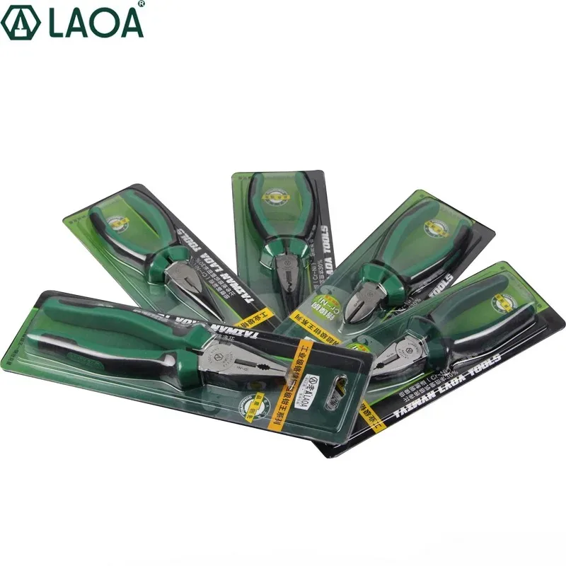 LAOA 8inch Industrial Wire Cutters Cr-Ni Needle Nose Pliers Electrician Tools Diagonal Plier