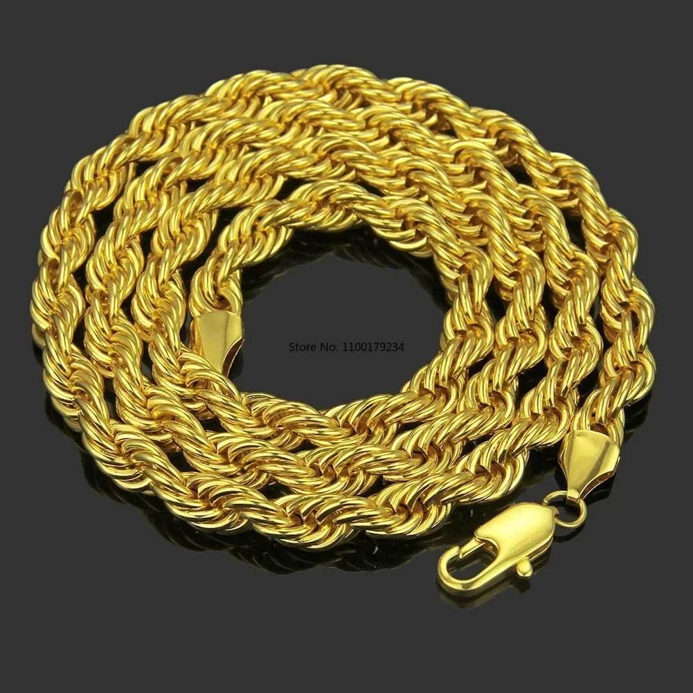 7/8/10mm Dog Collars Twisted Chain Gold Silver Color Metal Basic Chains Puppy Pet Accessories  Bouledogue Français Harnais
