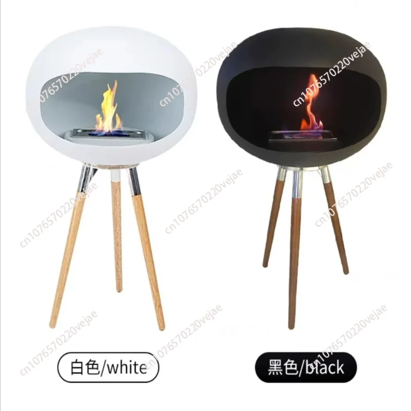 Designer Nordic Floor-standing Fireplaces Ornaments Creative Modern Home Decor Wrought Iron Art Heating Heater Fireplace