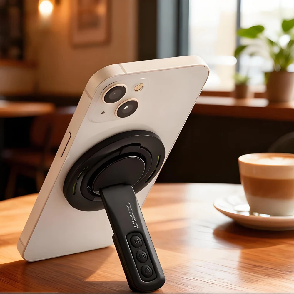 Universal Magnetic Cell Phone Holder for MagSafe Grip Stand Finger Ring Holder Decompression Button Rotatable Adjustable Bracket