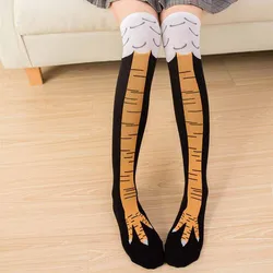 Chicken Paw Stocking Women Spring Autumn Winter Over-knee Pressure Thin Leg Long Stockings Middle High School Girls Funny Socks