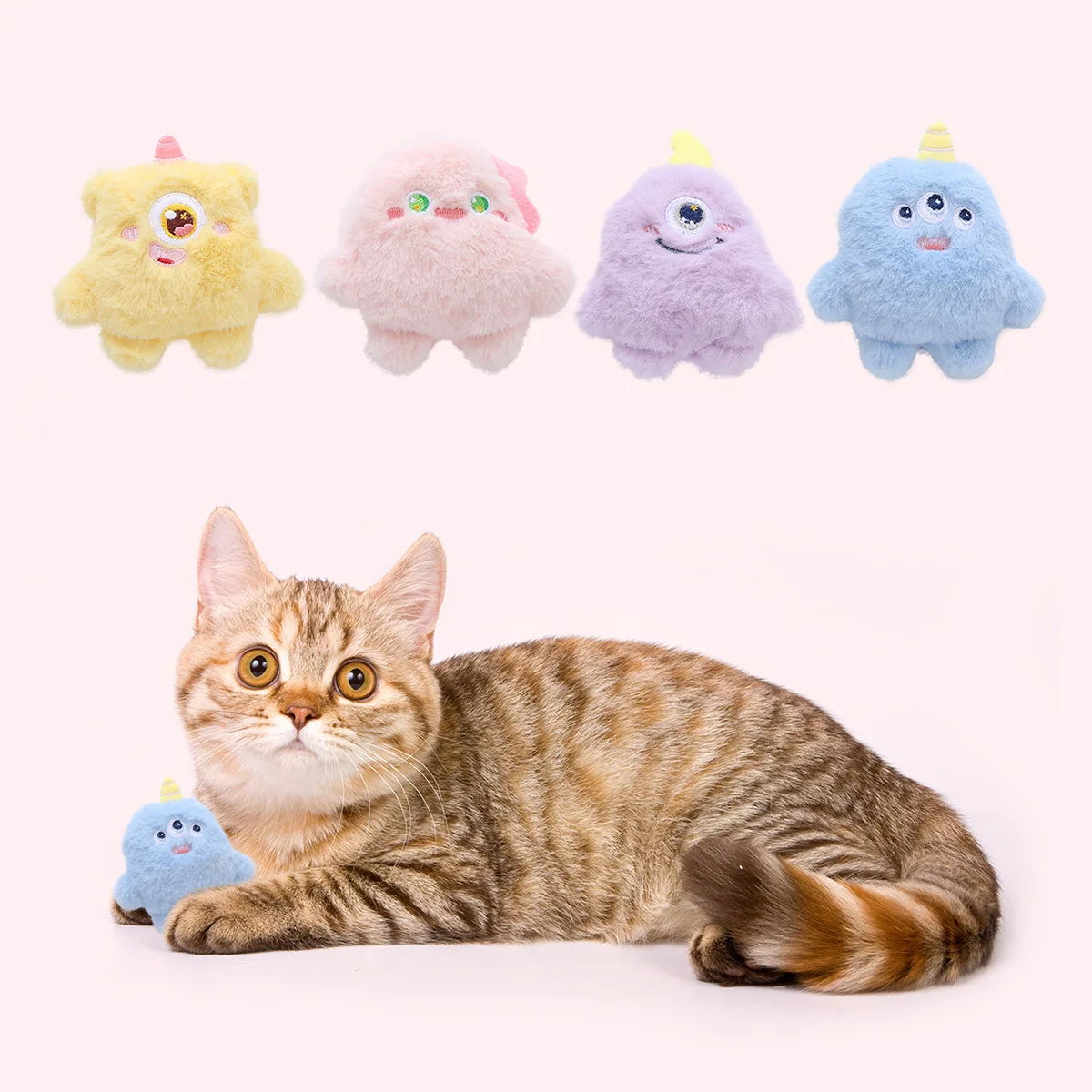 Cute Cat Toy with Big Eyes Little Elves Containing Catnip Fun To Play with Pet Supplies