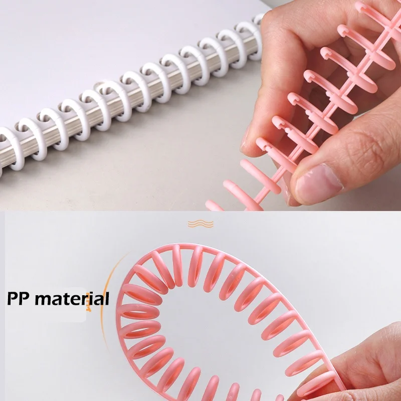 30 Holes Binder Loose leaf Clasp Colorful Rings Random Cut