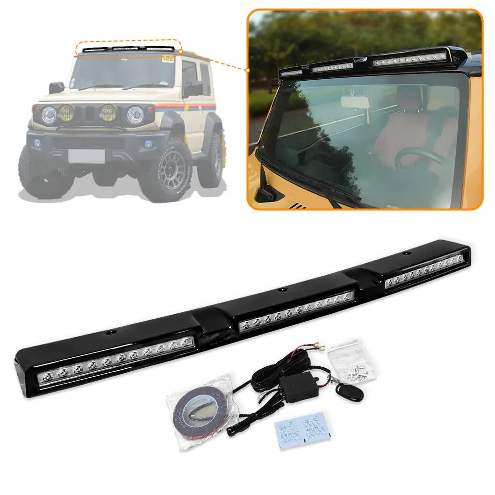 

Roof Light Fits for Suzuki JIMNY 2D 4D 2019-2024 Lamp Model Roof Top Light Bar Led Lamp Top Light Bar with LED DRL