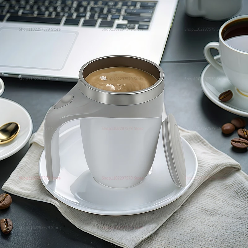 مقاومة للتآكل 304 الفولاذ المقاوم للصدأ القهوة الحليب التلقائي اثارة كوب مغناطيسي المحمولة محرك كهربائي قابلة للشحن القدح #3