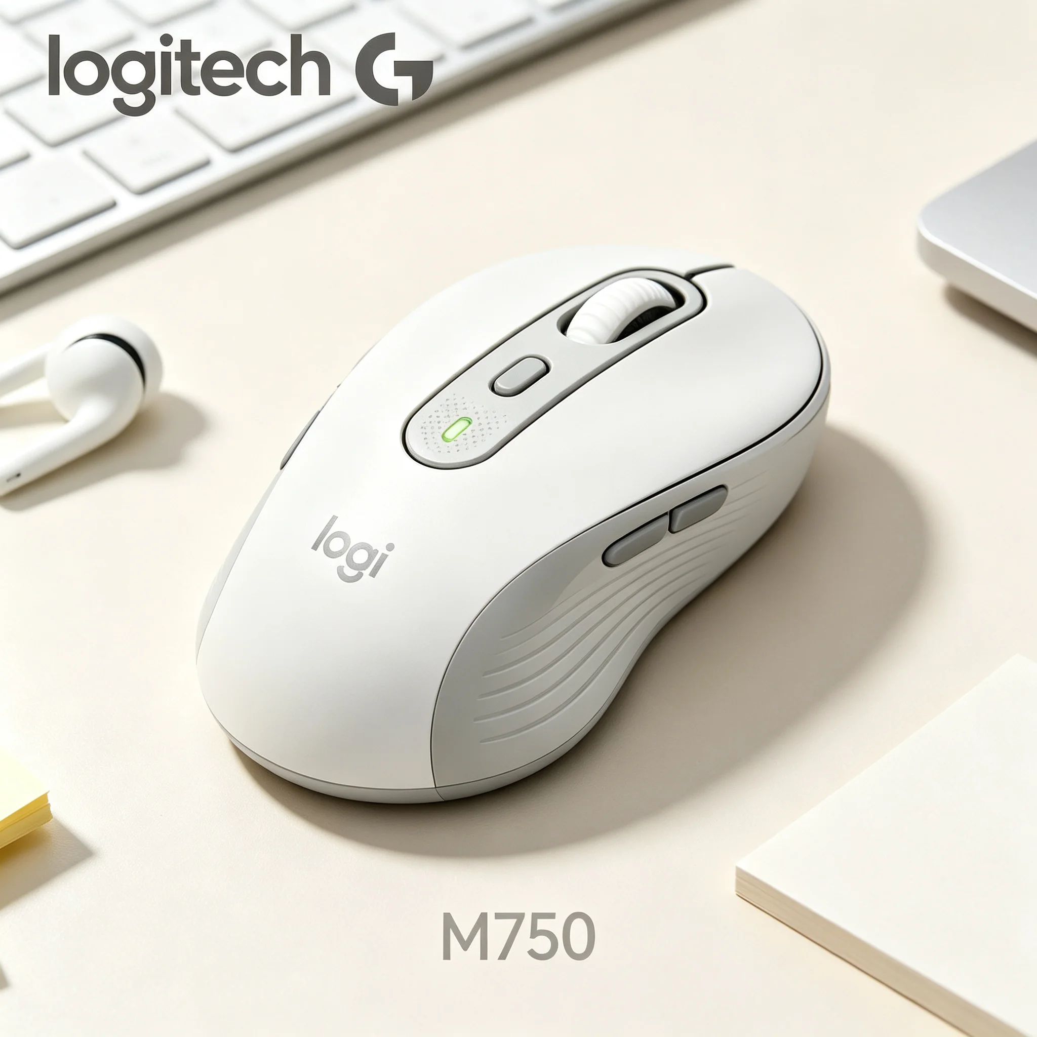 Logitech Signature M750 Stable Wireless Mouse Silent Clicks Ergonomic Mice For Daily Office Casual Gaming Use