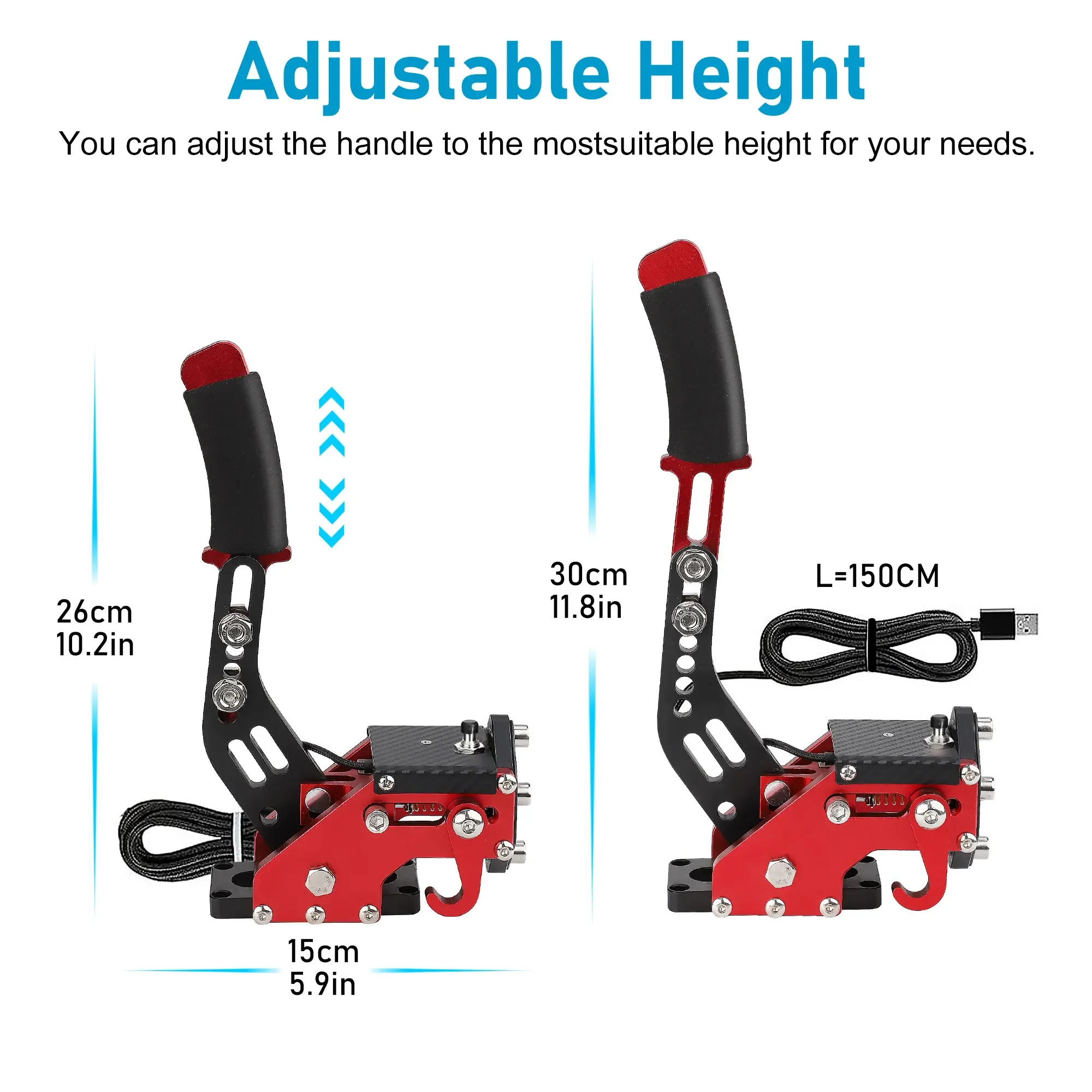 فرملة اليد لأجهزة Xbox Series S Xbox Series X + PC لـ Logitech G920 فرملة اليد USB مع مشبك لحامل عجلة ألعاب السباق #3