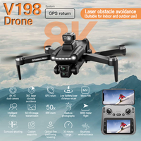 Original V198MAX Drone ESC 8K Profesional HD Camera Brushless Obstacle Avoidance Aerial Optical Foldable Quadcopter Drone New
