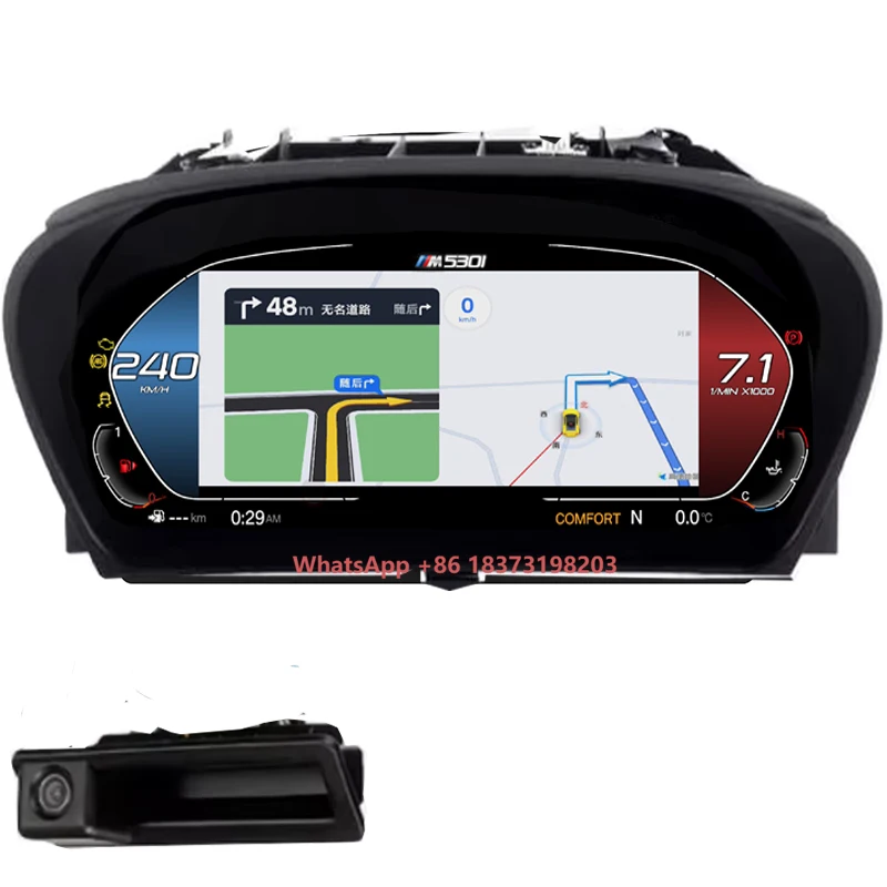 

Wireless Carplay Android Auto Dashboard Speedometer for X5 E70 New Condition Instrument Cluster Cockpit HUD Head Display