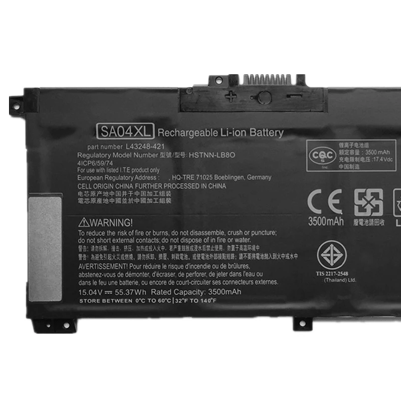 SA04XL Battery For HP Envy X360 15 DR0003NN DR0004NG DR0008CA DR0100NG DR0566NZ DS0001NC DS0004AU DS0010NN DS0760ND 15M-DS0011DX