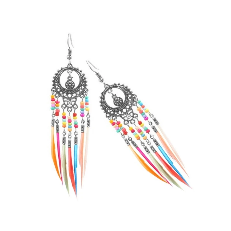 Practical Pluming Tassels Earrings Portable for Daily Fashion Statement