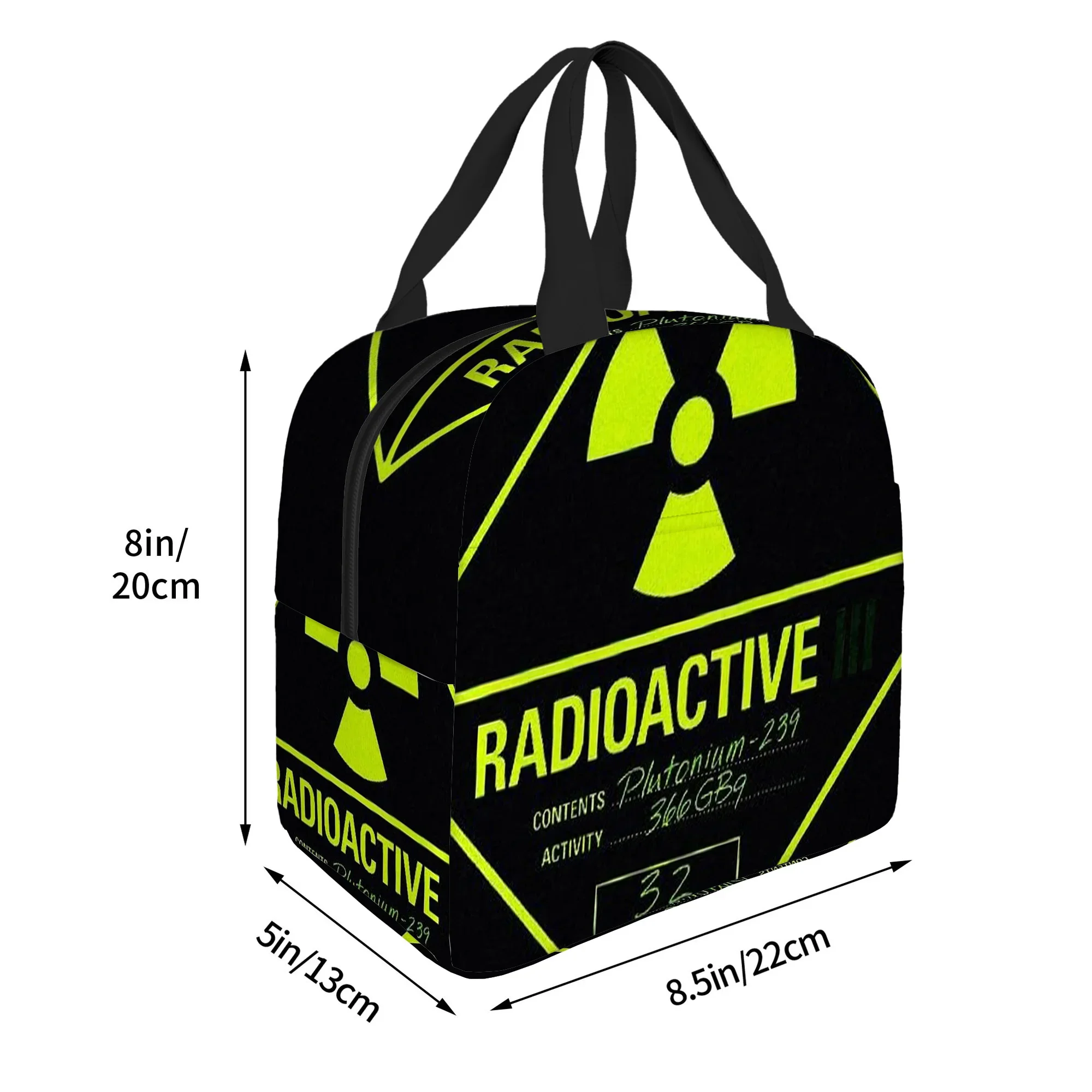 1pc a Thermal Bag with a Radioactive Warning Label, Designed for Insulation. It Is Not for Food Contact And Is Suitable for Home
