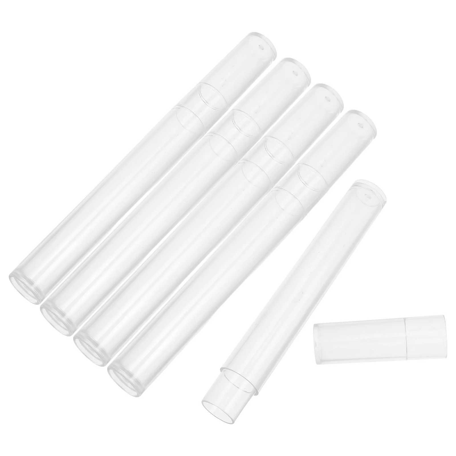 5 قطعة ملاقط مقاومة للماء أنبوب منظم حاوية تخزين شفافة لأدوات الرموش حامل ملقط للسفر متعدد الوظائف