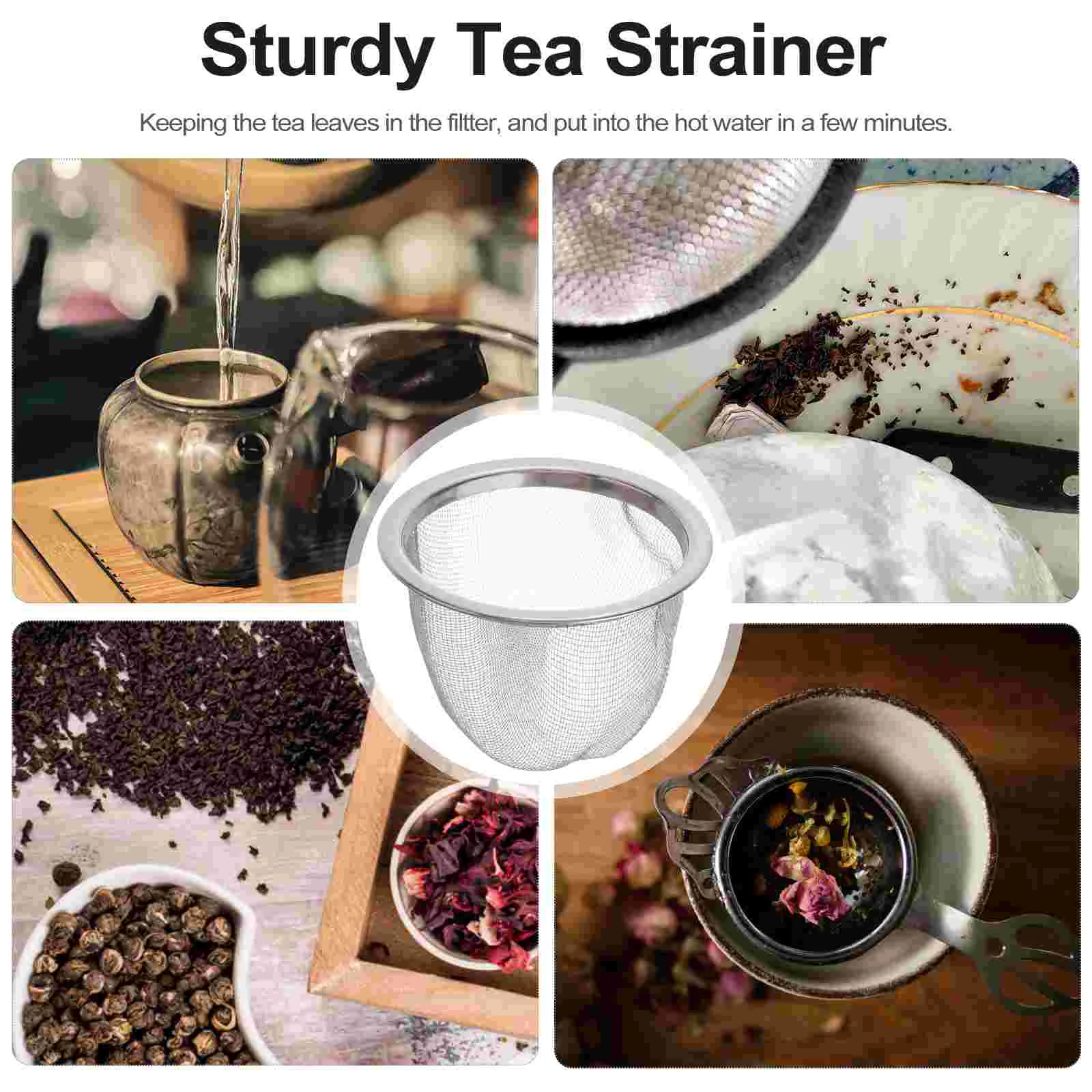 8 Pcs Tea Leaves Strainer Kettle Teapot Powdered Sugar Filters Sturdy Leaker Cup Accessory Sieve