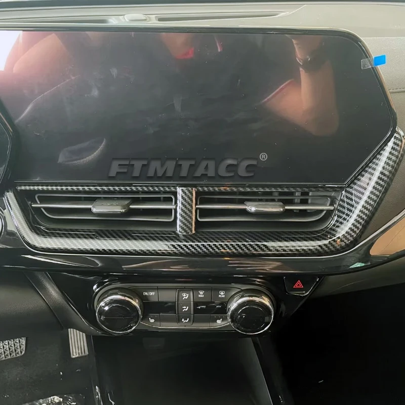 ABS Carbon Interior Car Air Condition Outlet Console Gear Shift Head Window Lift Trim Panel For Chevrolet Trax 2024+ Accessories